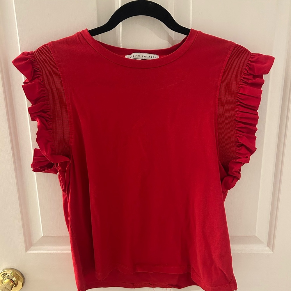 English Factory Vibrant Red Top
